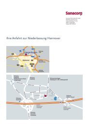 Ihre Anfahrt zur Niederlassung Hannover - Sanacorp