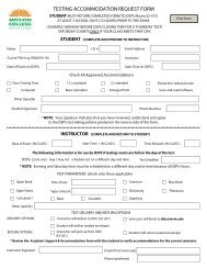 TESTING ACCOMMODATION REQUEST FORM - Mission College