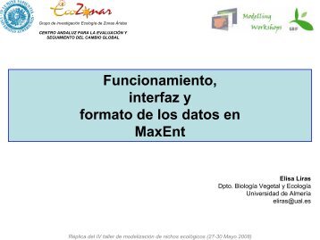 Funcionamiento, interfaz y formato de los datos en MaxEnt - Gbif.es