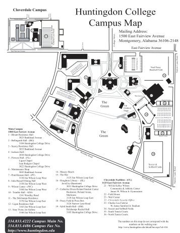 Huntingdon College Campus Map