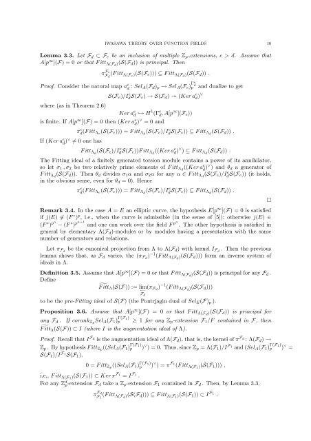 ASPECTS OF IWASAWA THEORY OVER FUNCTION FIELDS 1 ...