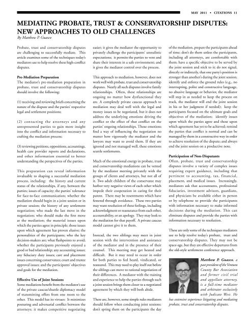 May issue of CITATIONS - Ventura County Bar Association