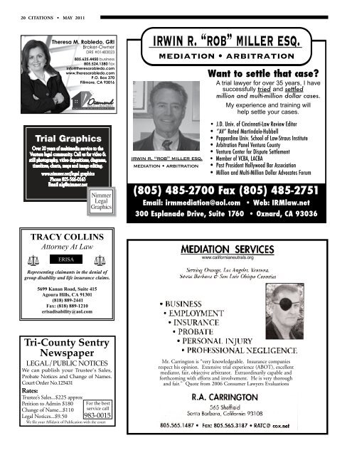 May issue of CITATIONS - Ventura County Bar Association