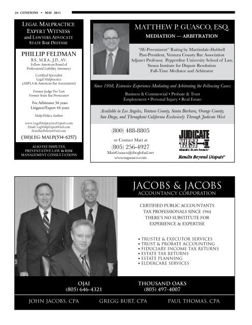 May issue of CITATIONS - Ventura County Bar Association