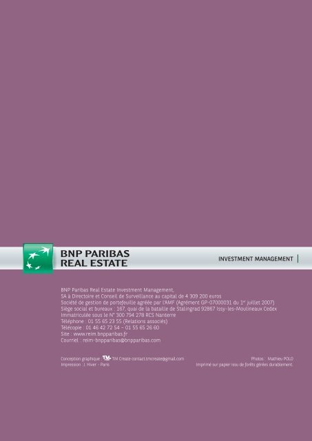 Rapport annuel - AV Habitat - 2010 - BNP Paribas REIM