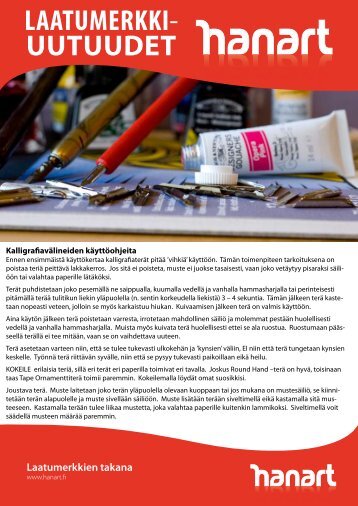 LAATUMERKKI- uutuudet - HanArt.Info