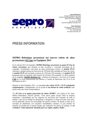 SEPRO Robotique presentará sus nuevos robots de altas ...