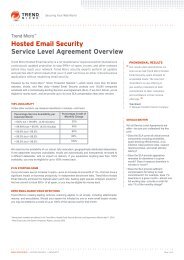 Hosted Email Security Service Level Agreement ... - Trend Micro