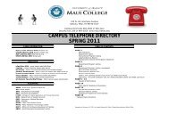 campus telephone directory spring 2011 - Maui Community College ...