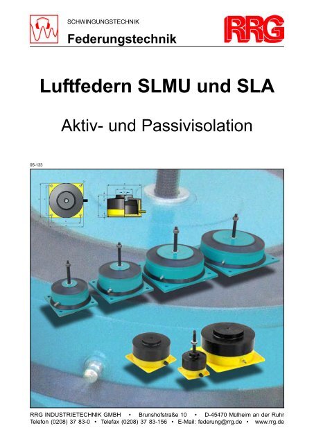 Luftfedern SLMU & SLA - RRG Industrietechnik GmbH