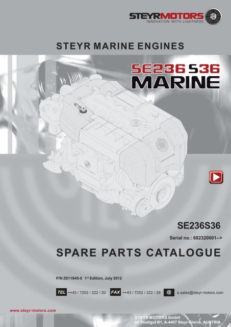 steyr marine engines spare parts catalogue - Univa