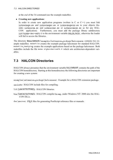 HALCON Extension Package Programmer's Manual