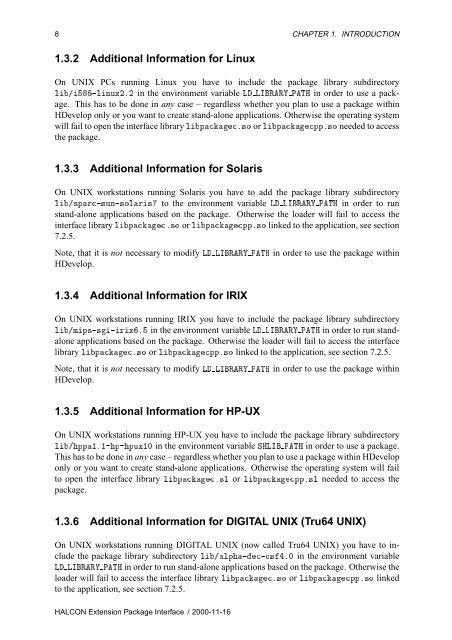 HALCON Extension Package Programmer's Manual