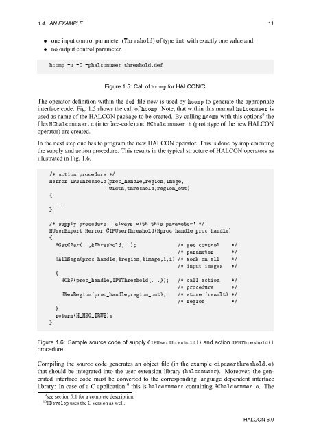 HALCON Extension Package Programmer's Manual