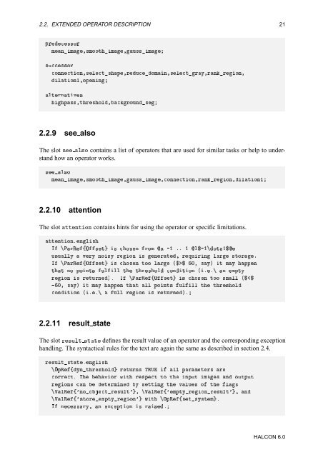 HALCON Extension Package Programmer's Manual