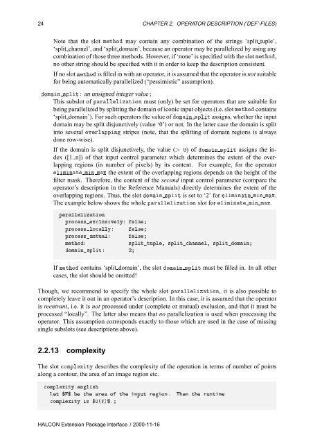 HALCON Extension Package Programmer's Manual