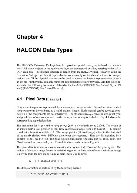HALCON Extension Package Programmer's Manual