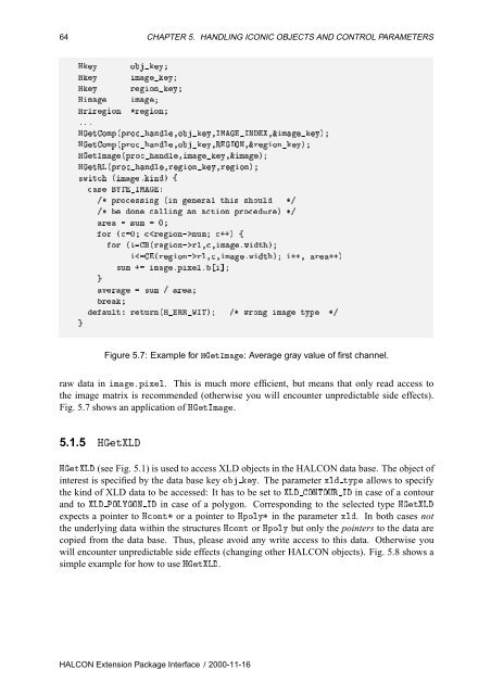 HALCON Extension Package Programmer's Manual