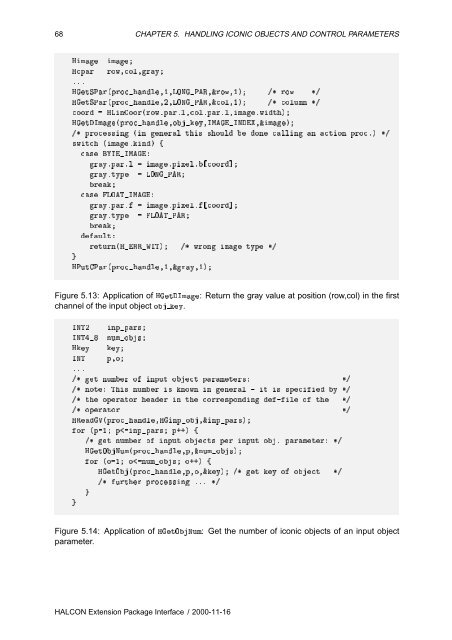 HALCON Extension Package Programmer's Manual