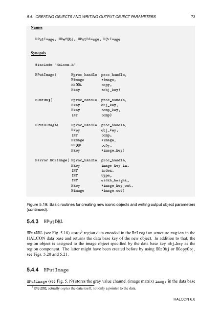 HALCON Extension Package Programmer's Manual