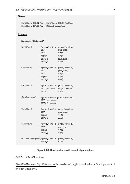 HALCON Extension Package Programmer's Manual