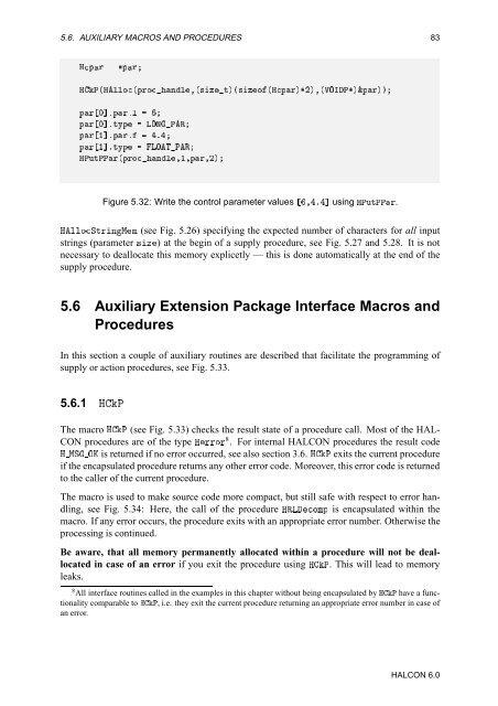 HALCON Extension Package Programmer's Manual
