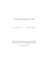 Vedlikeholdsplanlegging for NSB - Jernbaneforskning.no