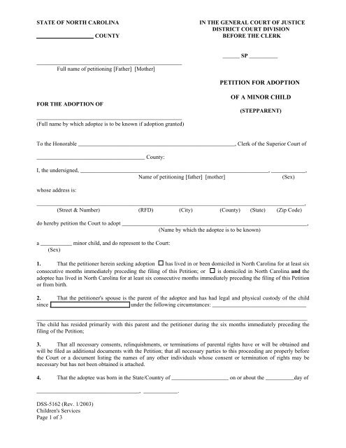 DSS-5162 - NC DHHS Online Publications - Home
