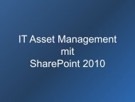 IT Asset Management mit SharePoint 2010 - ServicePortals.de