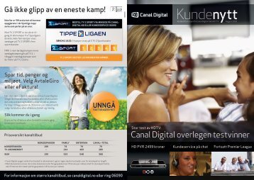 Kundenytt - Canal Digital Parabol