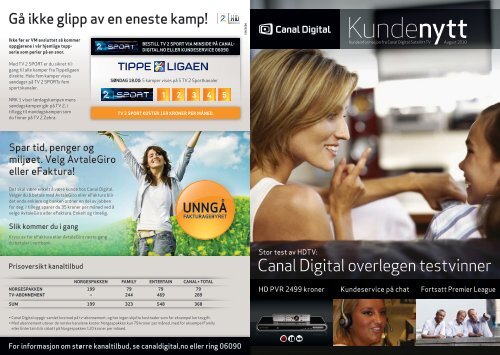 Kundenytt - Canal Digital Parabol
