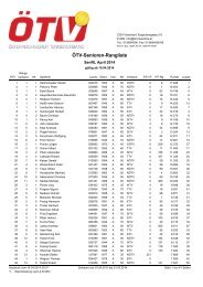 ÃTV-Senioren-Rangliste nach Altersklassen