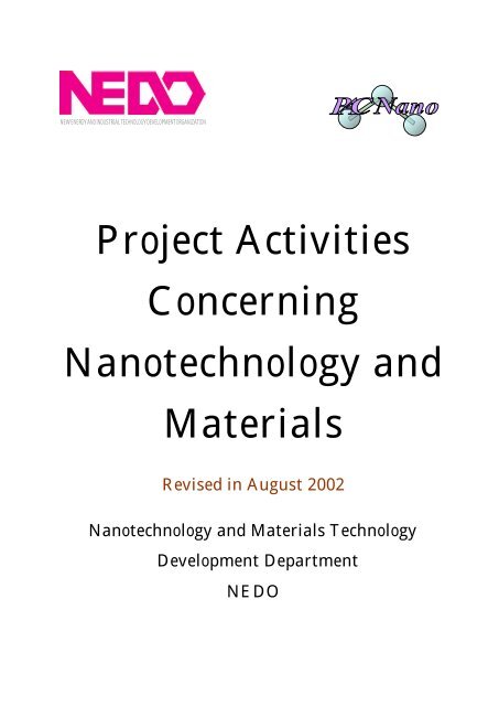 Project Activities Concerning Nanotechnology and Materials