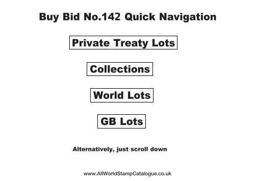 Private Treaty Lots - All World and GB Buy Bid Catalogue