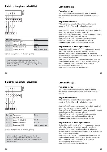 ECL COMFORT 100M Vartotojo instrukcija ir instaliavimas ... - Danfoss