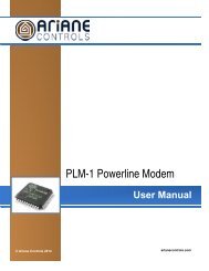 PLM-1 User Manual - Ariane Controls