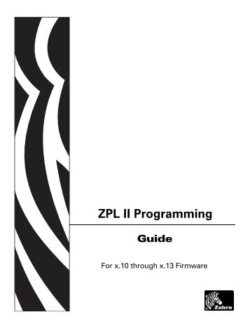 ZPL II Programming Guide - ServoPack