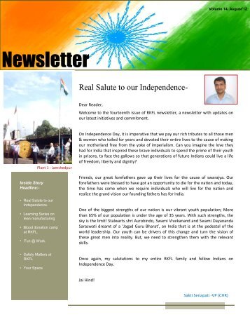 Newsletter - Ramkrishna Forgings Limited