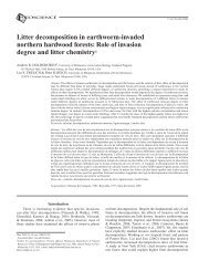 Litter decomposition in earthworm-invaded northern hardwood forests