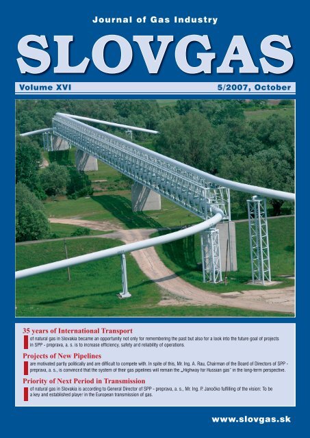 www.slovgas.sk Journal of Gas Industry