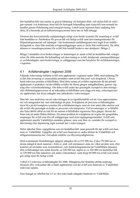 Avfallsplan 2009-2012 - VafabMiljö