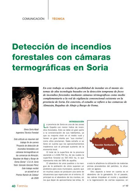 detección de incendios forestales con cámaras termográficas en Soria