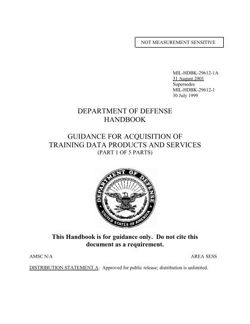 department of defense handbook guidance for acquisition ... - NAVAIR