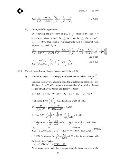 Manual for Design and Detailings of Reinforced Concrete to Code of ...