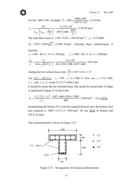 Manual for Design and Detailings of Reinforced Concrete to Code of ...