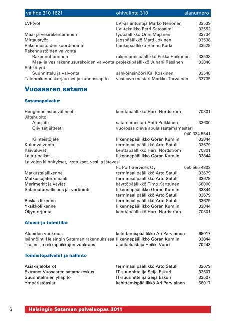 Palveluopas 2011.indd - Helsingin Satama