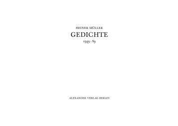 Inhalt & Leseprobe - Alexander Verlag Berlin