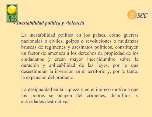 Desarrollo, crecimiento y desigualdad de la distribuciÃ³n de la ... - iisec