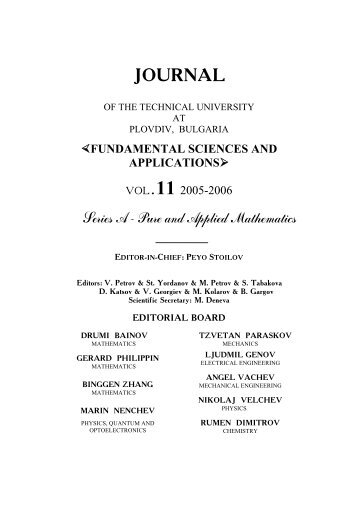 JOURNAL Series A - Pure and Applied Mathematics