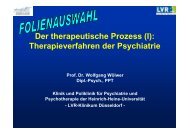 (I): Therapieverfahren der Psychiatrie - LVR-Klinikum Düsseldorf